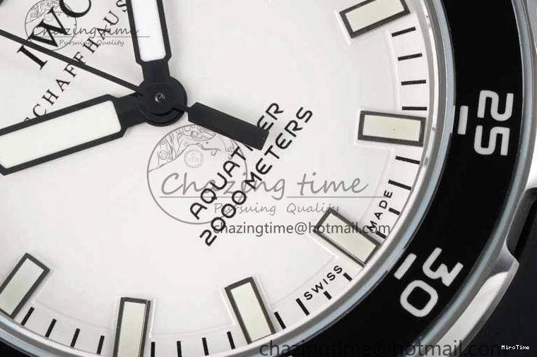 MIROTIME 0322 Premium Aquatimer Automatic SS RSF 1:1 Best Edition White Black Dial on Black Rubber Strap A 7067